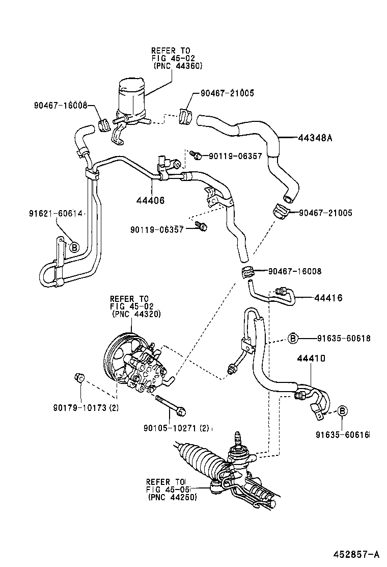  COROLLA VERSO |  POWER STEERING TUBE