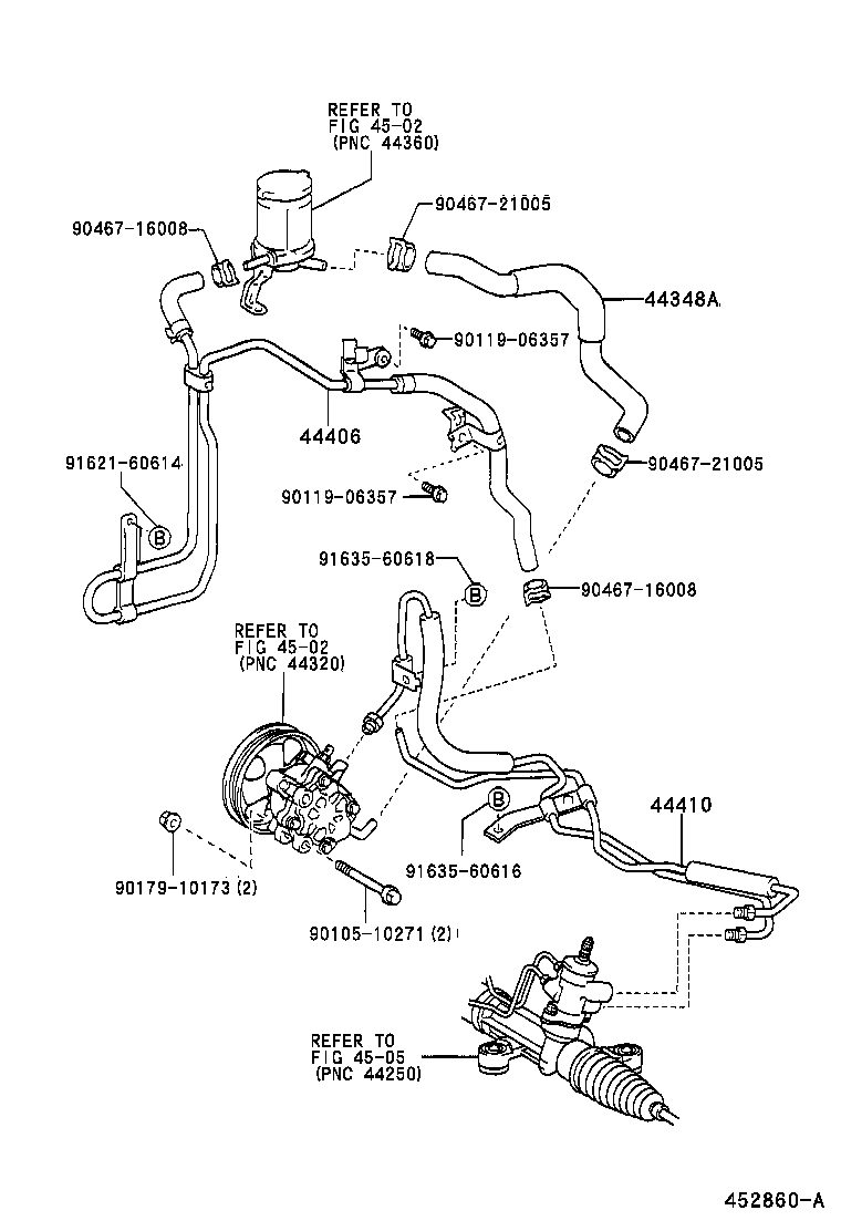  COROLLA VERSO |  POWER STEERING TUBE