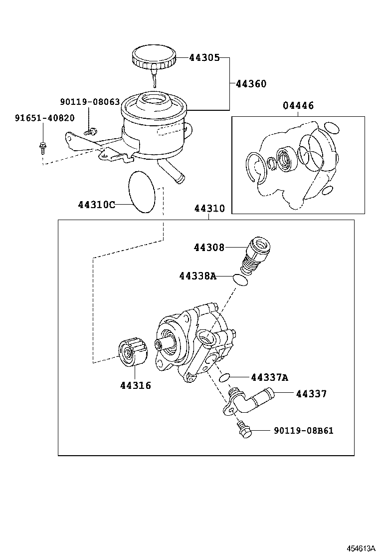  HIACE HIACE S B V |  VANE PUMP RESERVOIR POWER STEERING