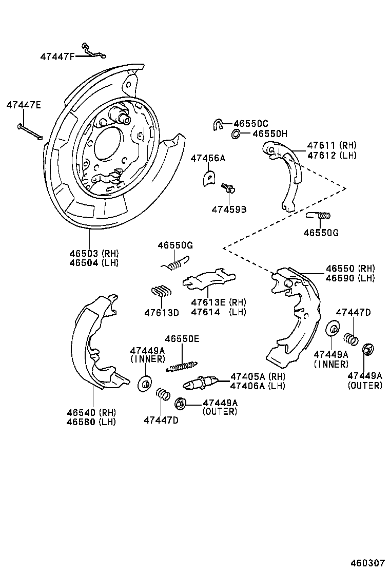  AVENSIS |  PARKING BRAKE CABLE