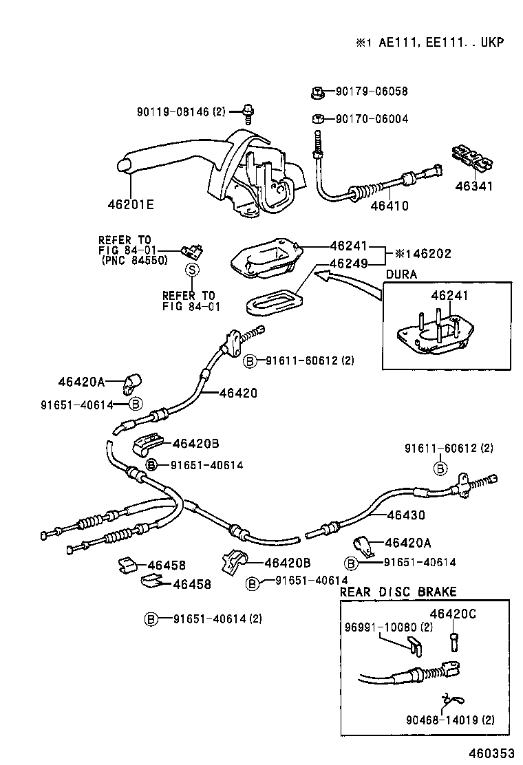  COROLLA |  PARKING BRAKE CABLE