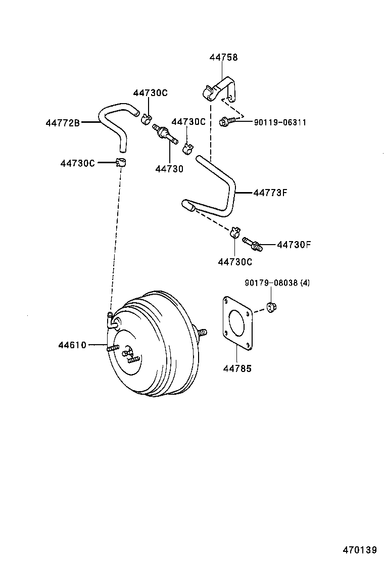  CAMRY |  BRAKE BOOSTER VACUUM TUBE