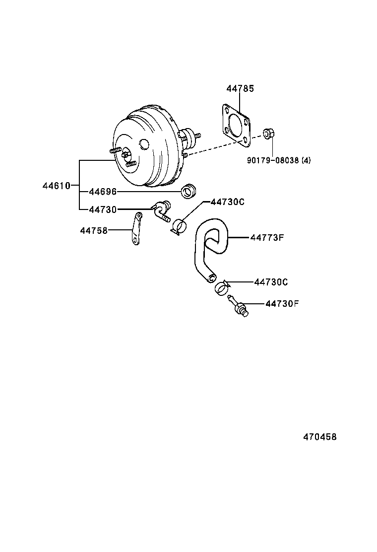  RAV4 |  BRAKE BOOSTER VACUUM TUBE