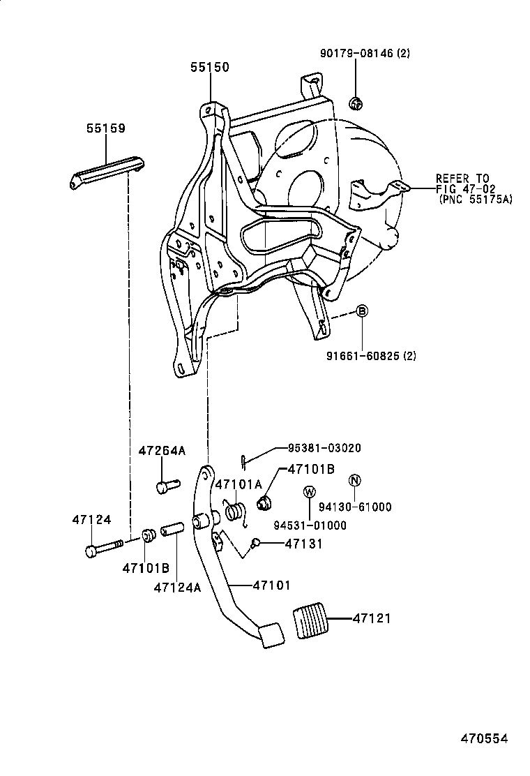  DYNA 100 |  BRAKE PEDAL BRACKET