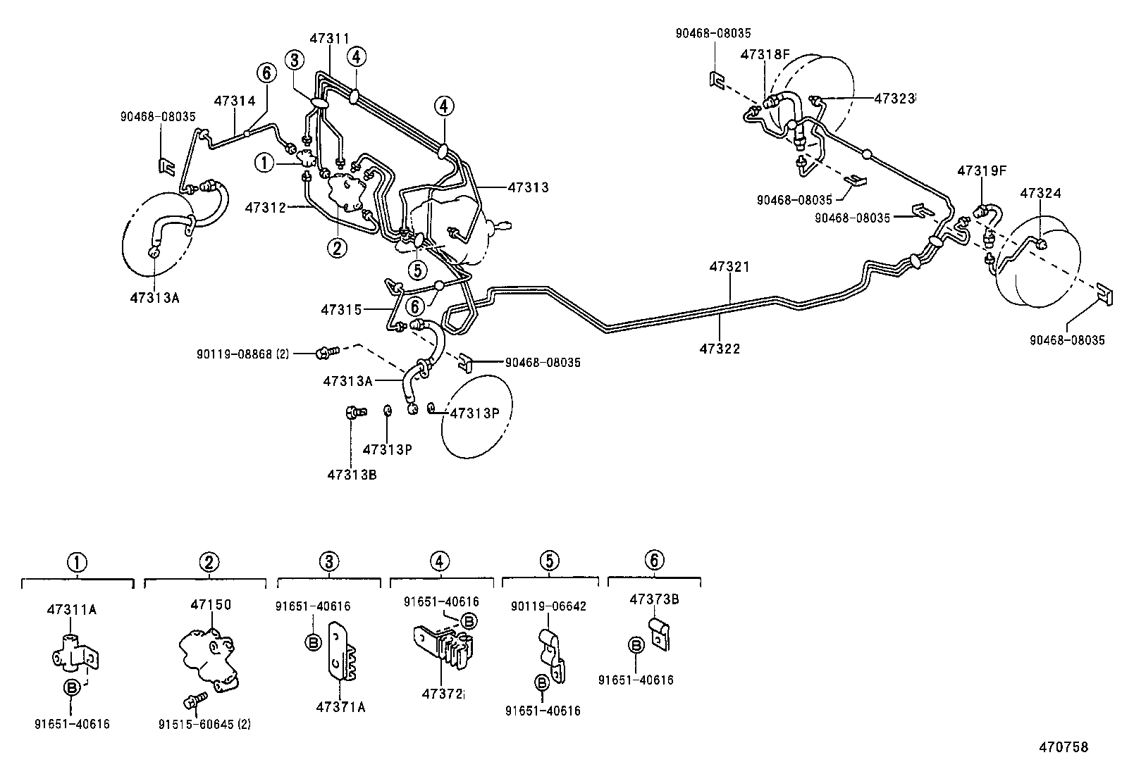  STARLET |  BRAKE TUBE CLAMP