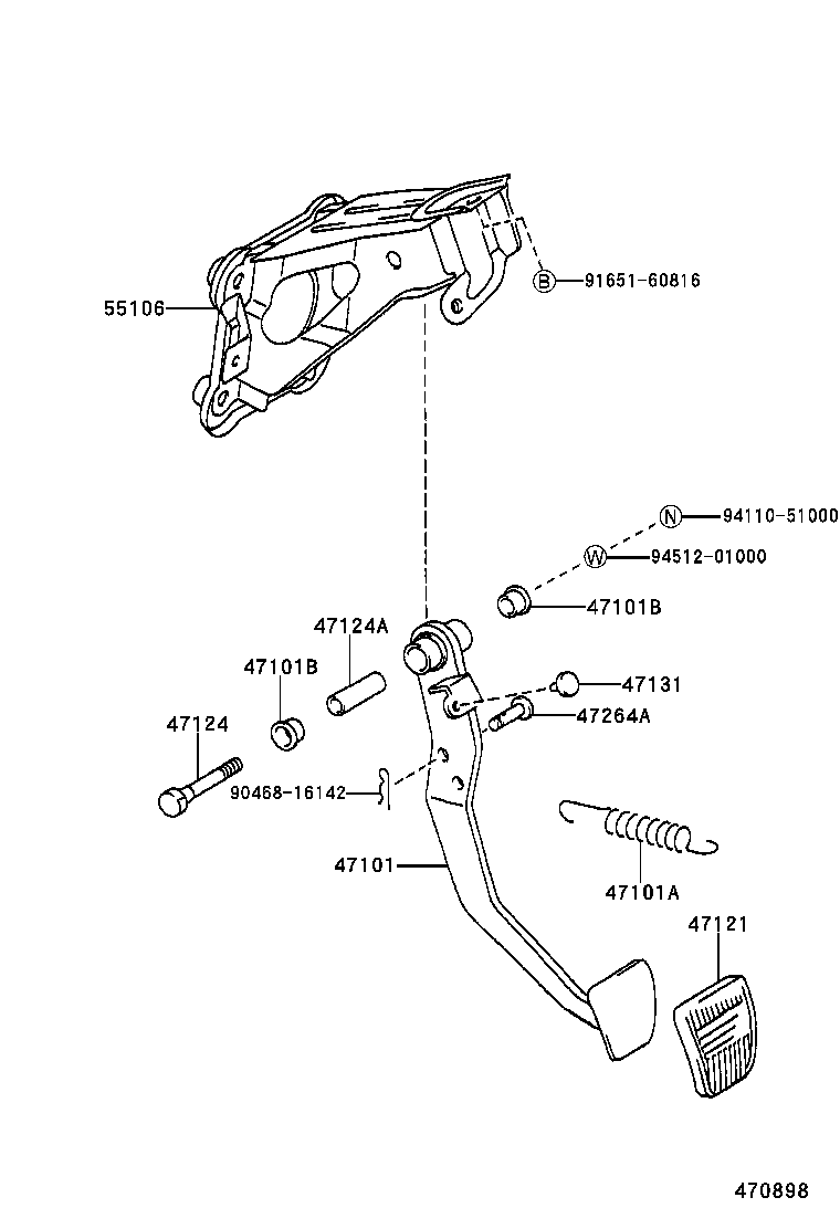  AVENSIS |  BRAKE PEDAL BRACKET