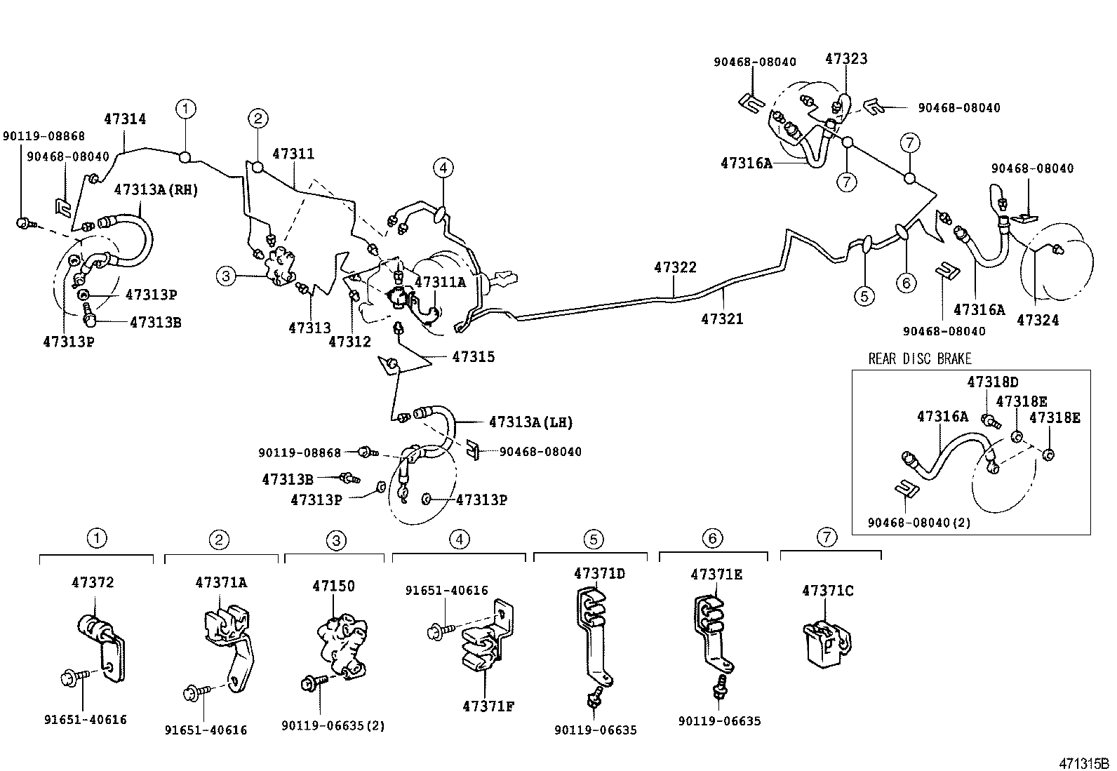  COROLLA |  BRAKE TUBE CLAMP