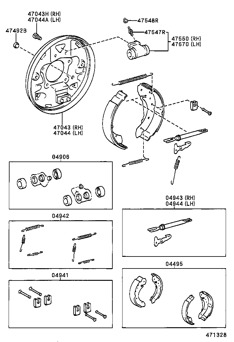  COROLLA |  REAR DRUM BRAKE WHEEL CYLINDER BACKING PLATE