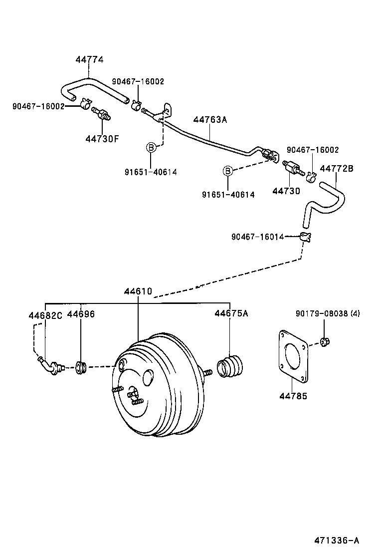  COROLLA |  BRAKE BOOSTER VACUUM TUBE