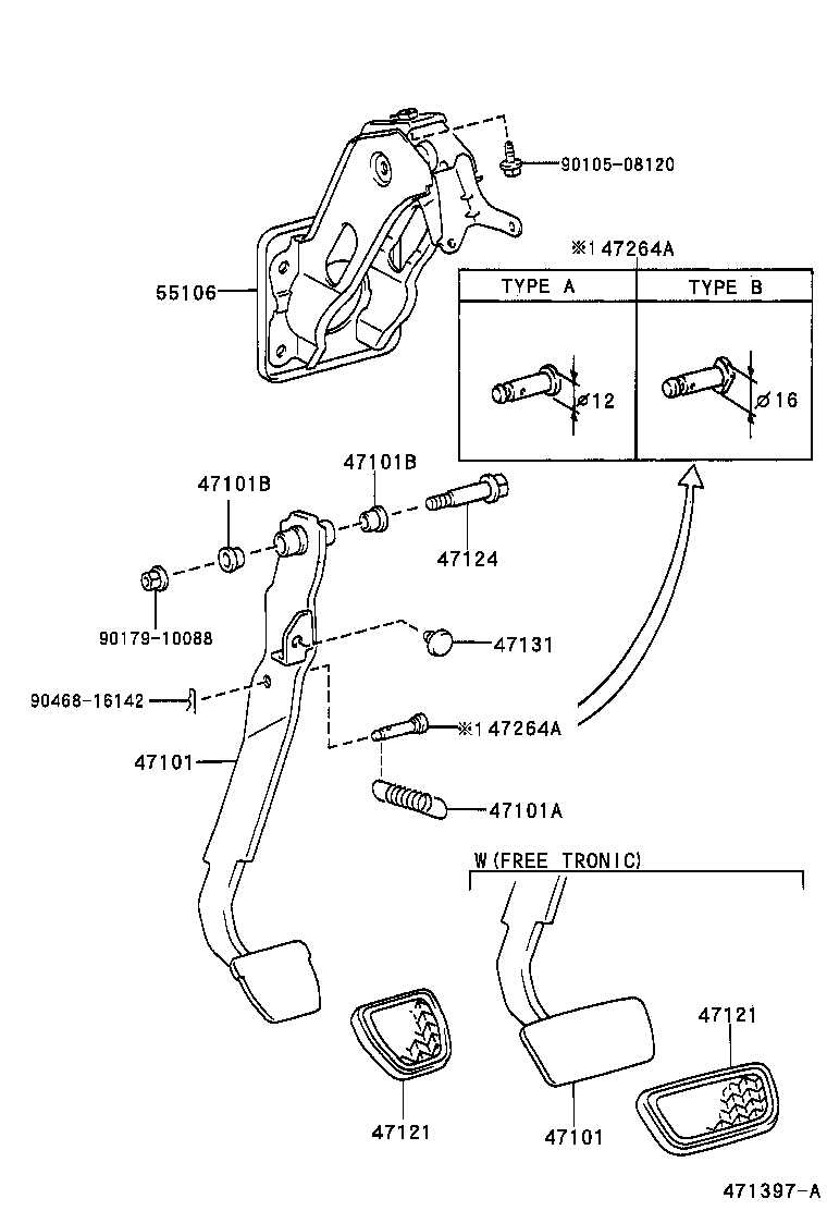  YARIS |  BRAKE PEDAL BRACKET