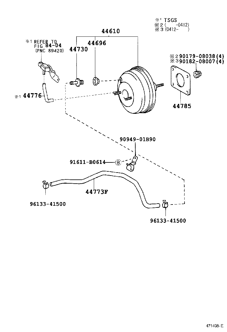  YARIS |  BRAKE BOOSTER VACUUM TUBE