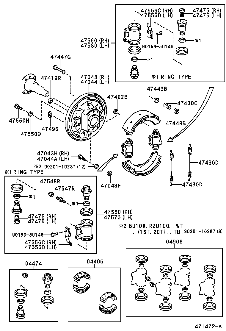  DYNA 200 |  REAR DRUM BRAKE WHEEL CYLINDER BACKING PLATE