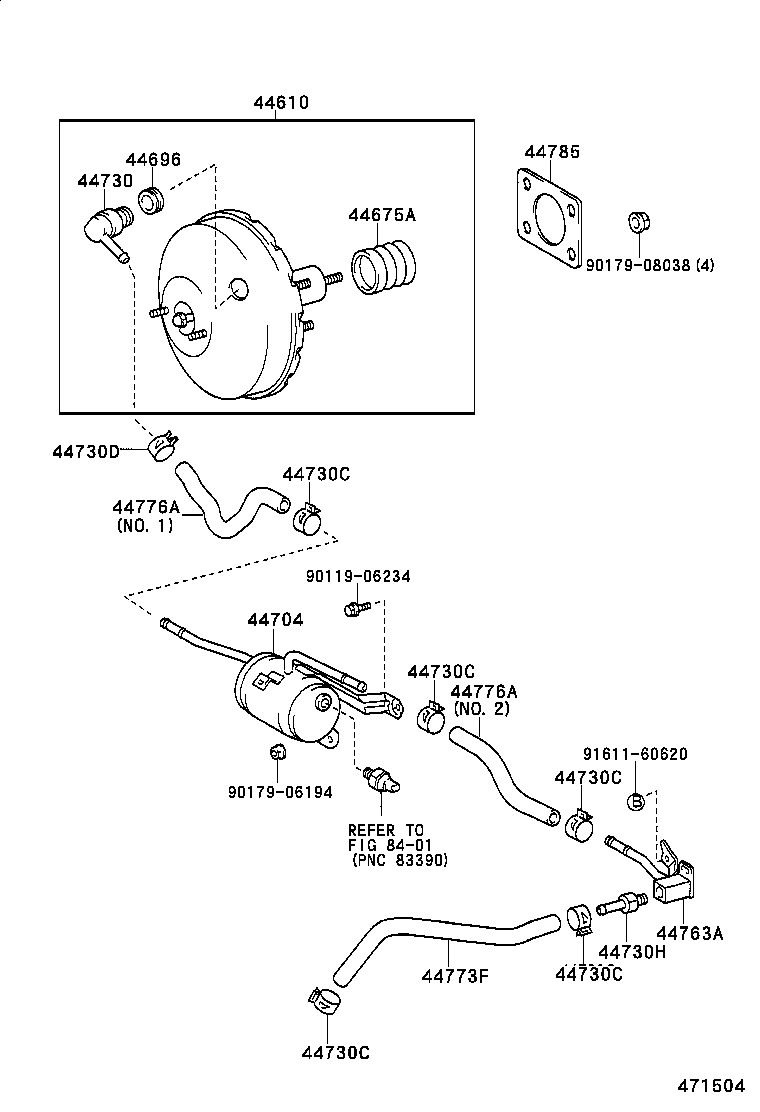  AVENSIS |  BRAKE BOOSTER VACUUM TUBE