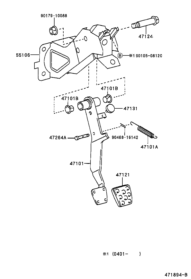  MR2 |  BRAKE PEDAL BRACKET