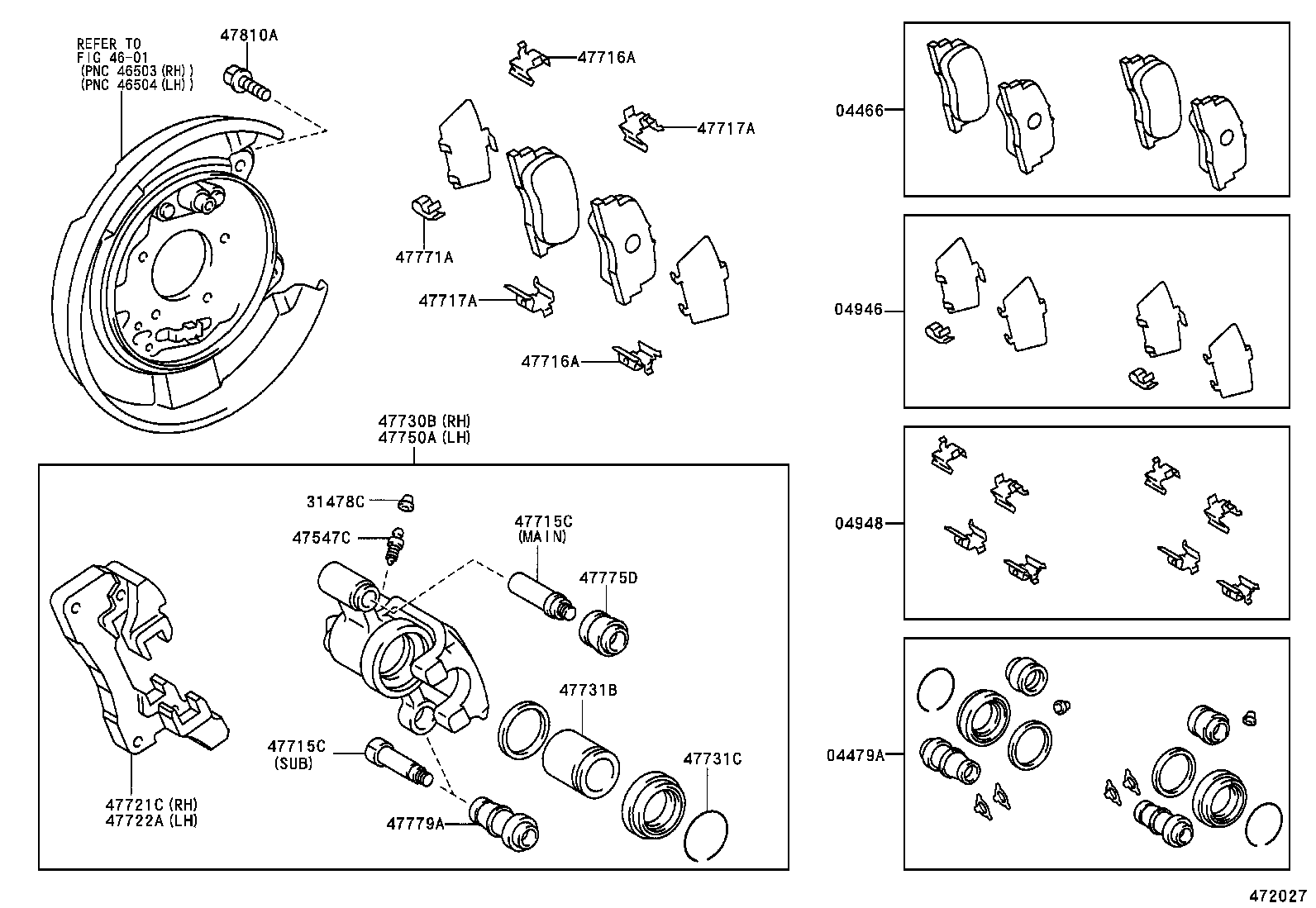  CAMRY |  REAR DISC BRAKE CALIPER DUST COVER