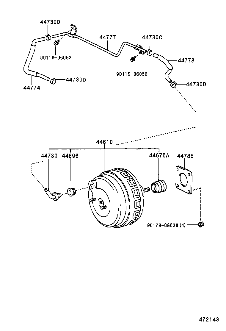  AVENSIS |  BRAKE BOOSTER VACUUM TUBE