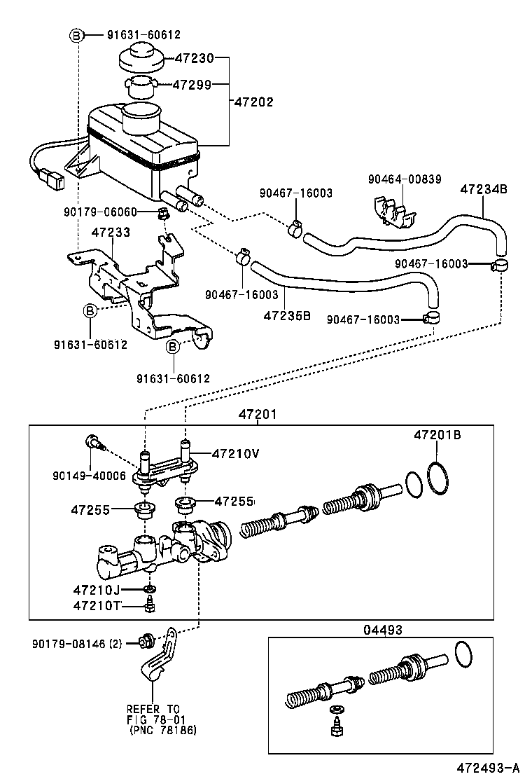  COROLLA VERSO |  BRAKE MASTER CYLINDER