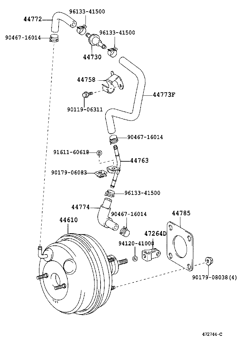  CAMRY |  BRAKE BOOSTER VACUUM TUBE