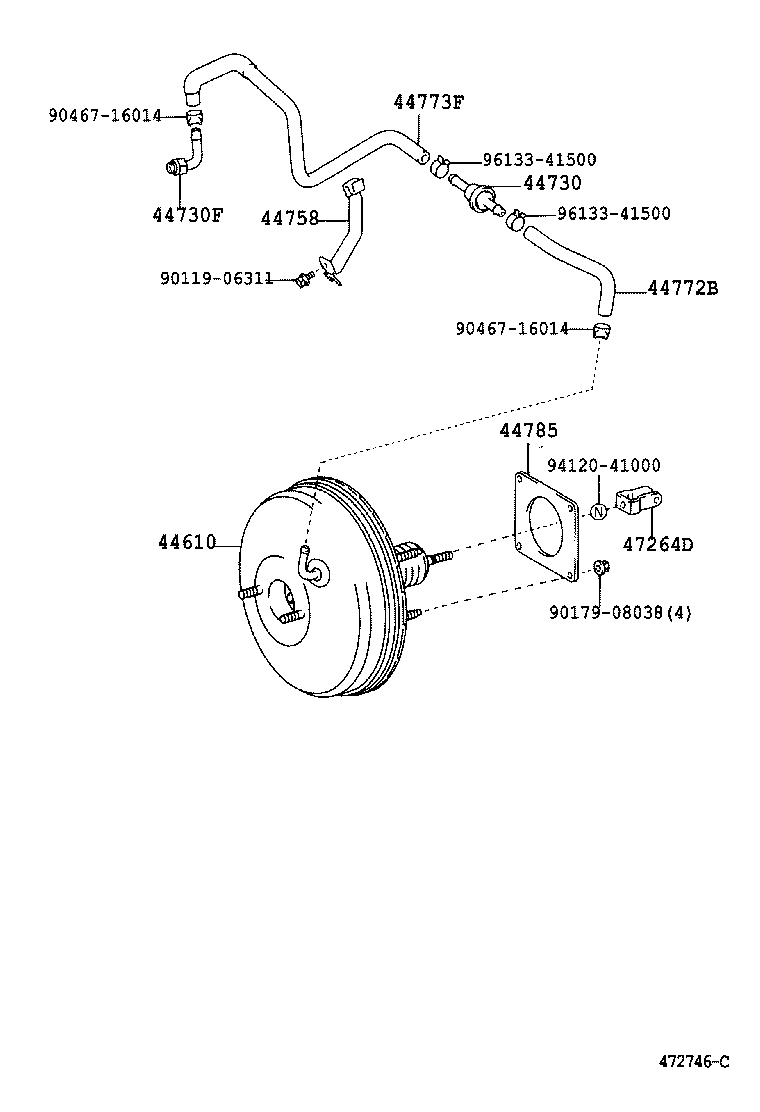  CAMRY |  BRAKE BOOSTER VACUUM TUBE