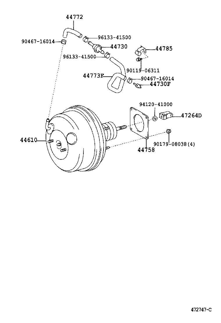 CAMRY |  BRAKE BOOSTER VACUUM TUBE