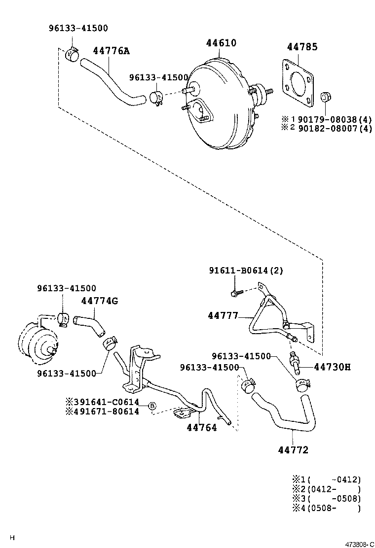  YARIS |  BRAKE BOOSTER VACUUM TUBE