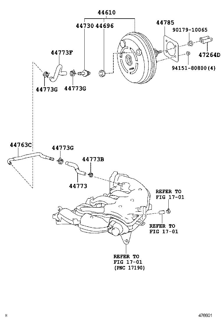  IS250C |  BRAKE BOOSTER VACUUM TUBE