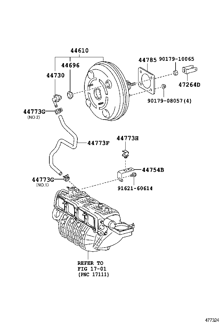  RX270 350 450H |  BRAKE BOOSTER VACUUM TUBE