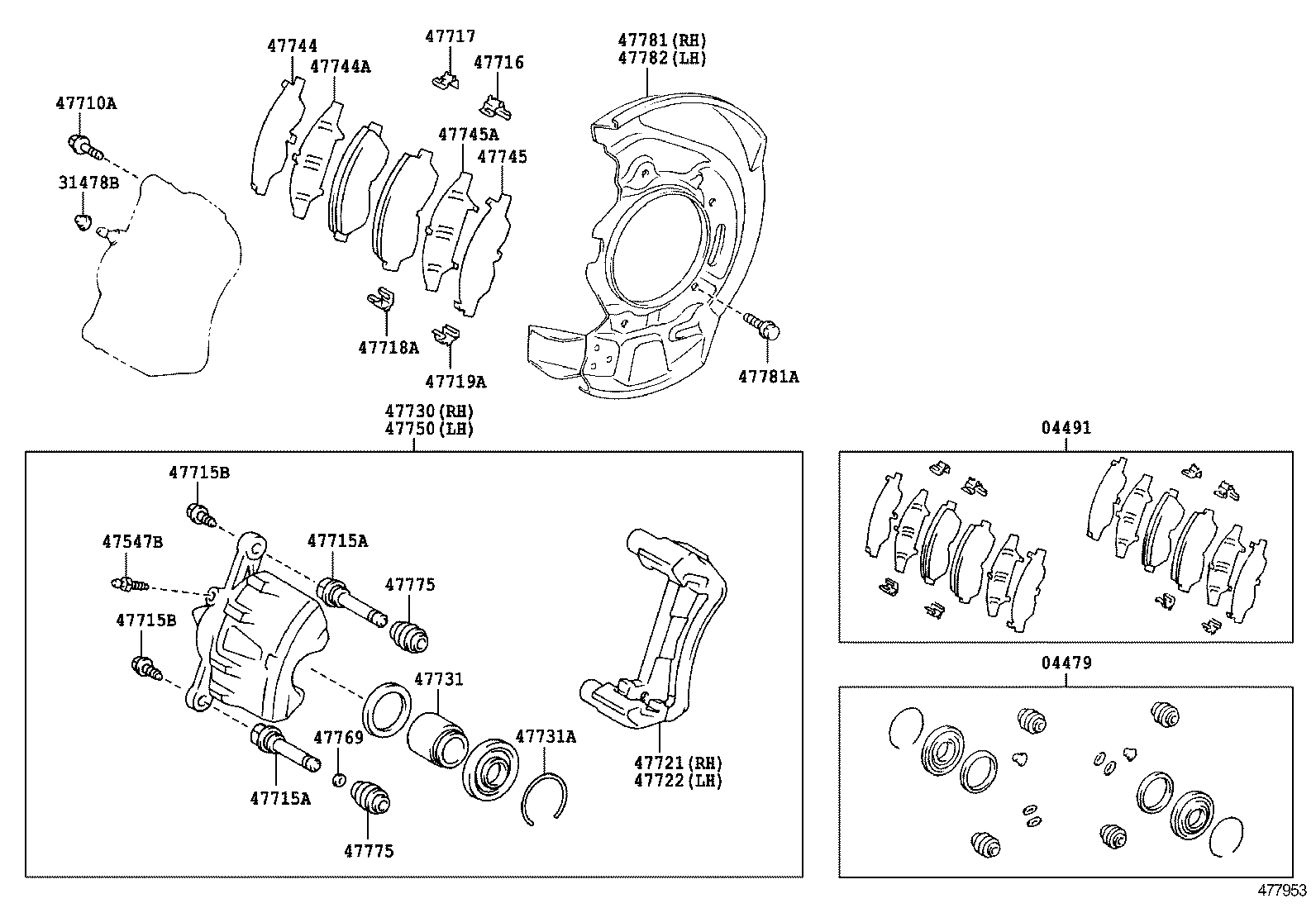  RAV4 |  FRONT DISC BRAKE CALIPER DUST COVER