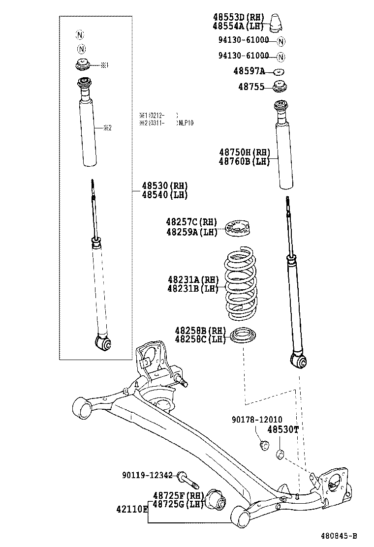  YARIS |  REAR SPRING SHOCK ABSORBER