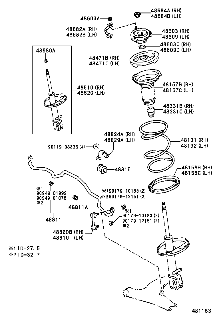  RAV4 |  FRONT SPRING SHOCK ABSORBER