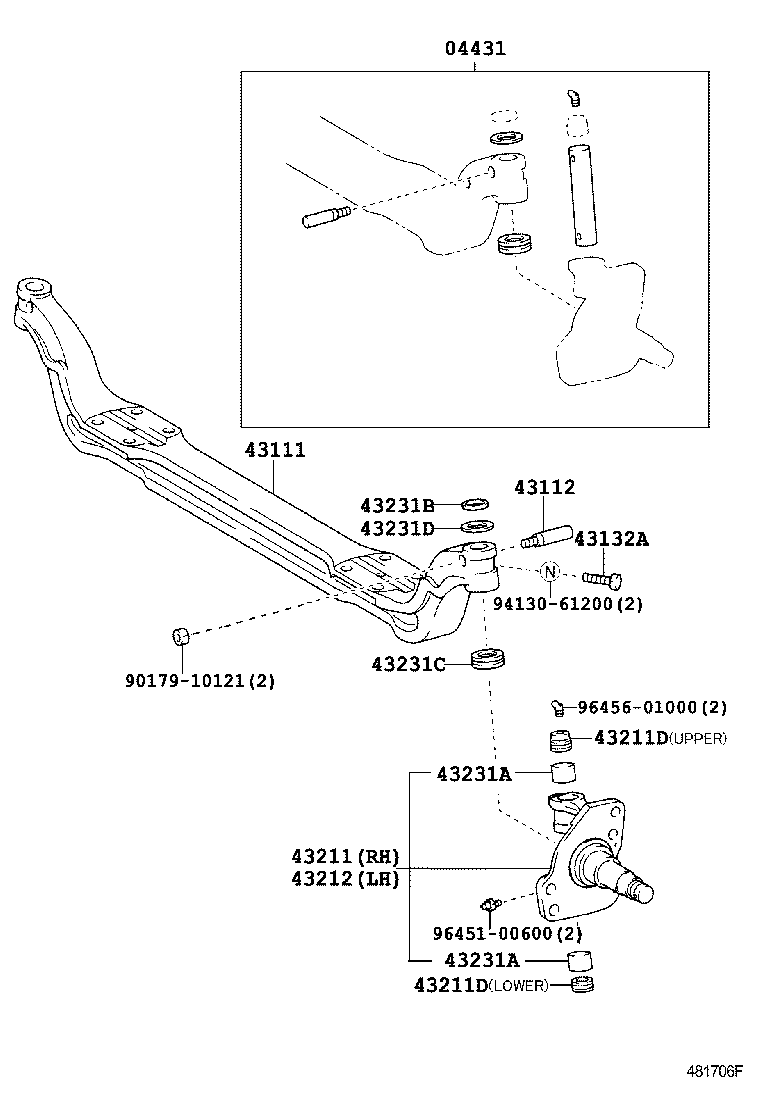  DYNA |  FRONT AXLE ARM STEERING KNUCKLE