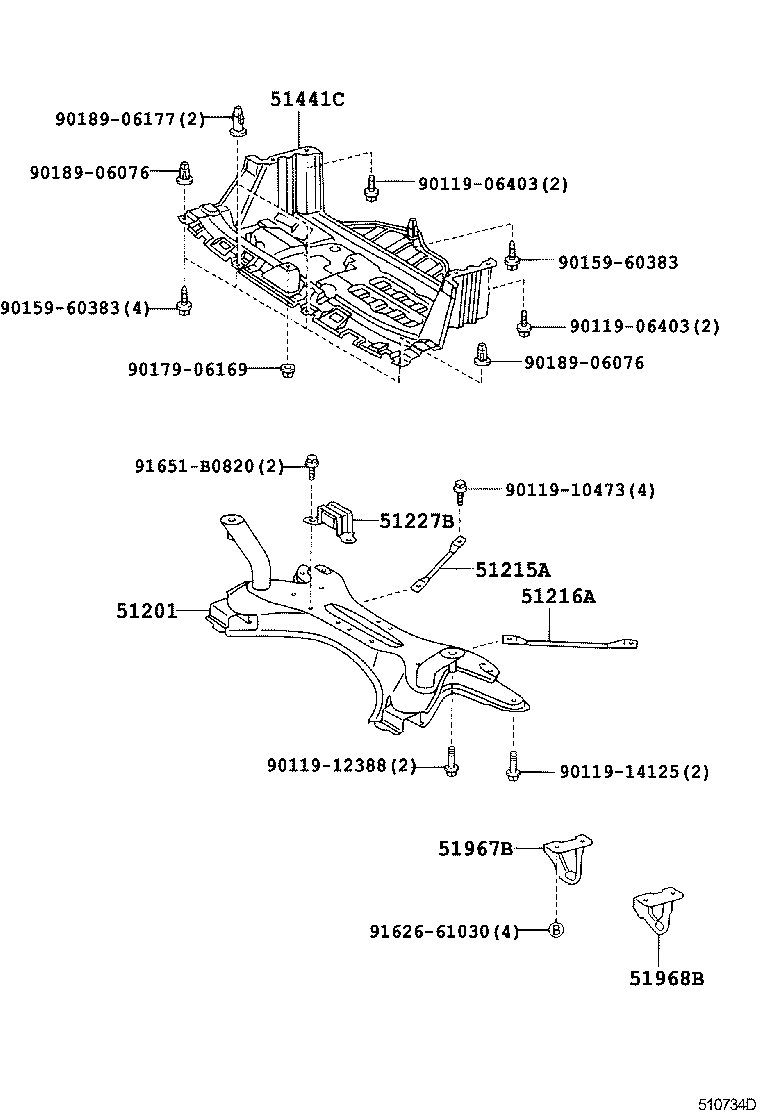  YARIS |  SUSPENSION CROSSMEMBER UNDER COVER
