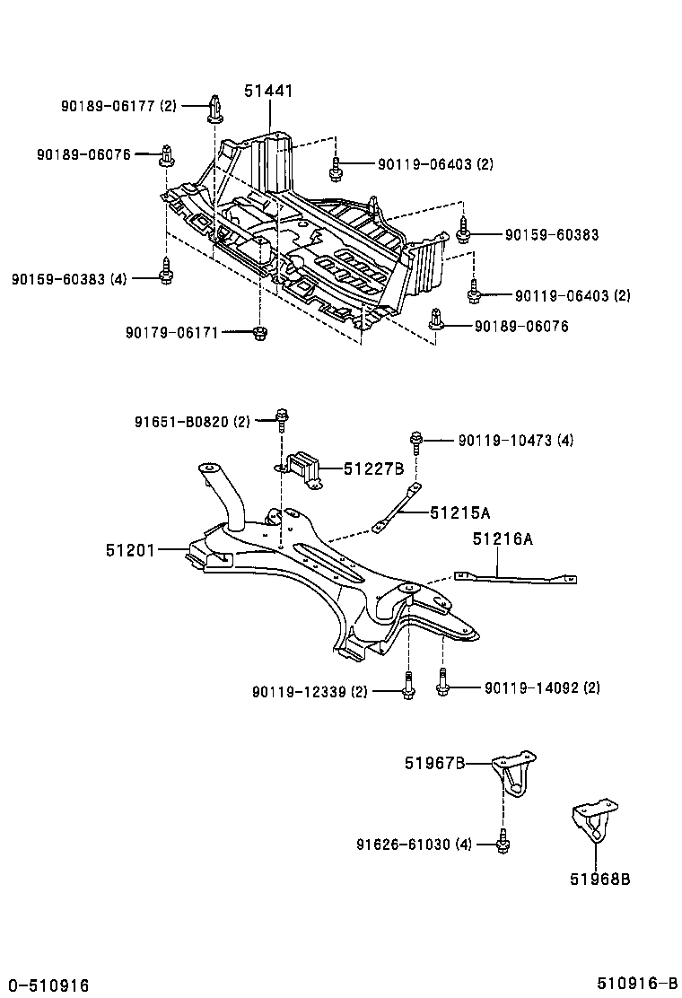  YARIS |  SUSPENSION CROSSMEMBER UNDER COVER