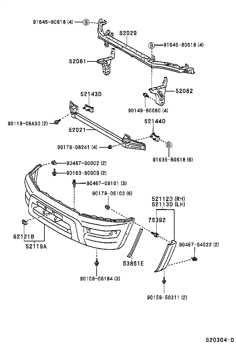  RAV4 |  FRONT BUMPER BUMPER STAY