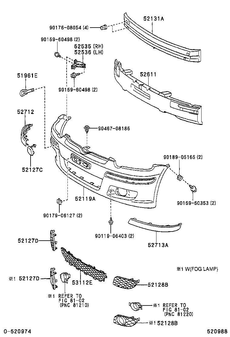  YARIS |  FRONT BUMPER BUMPER STAY