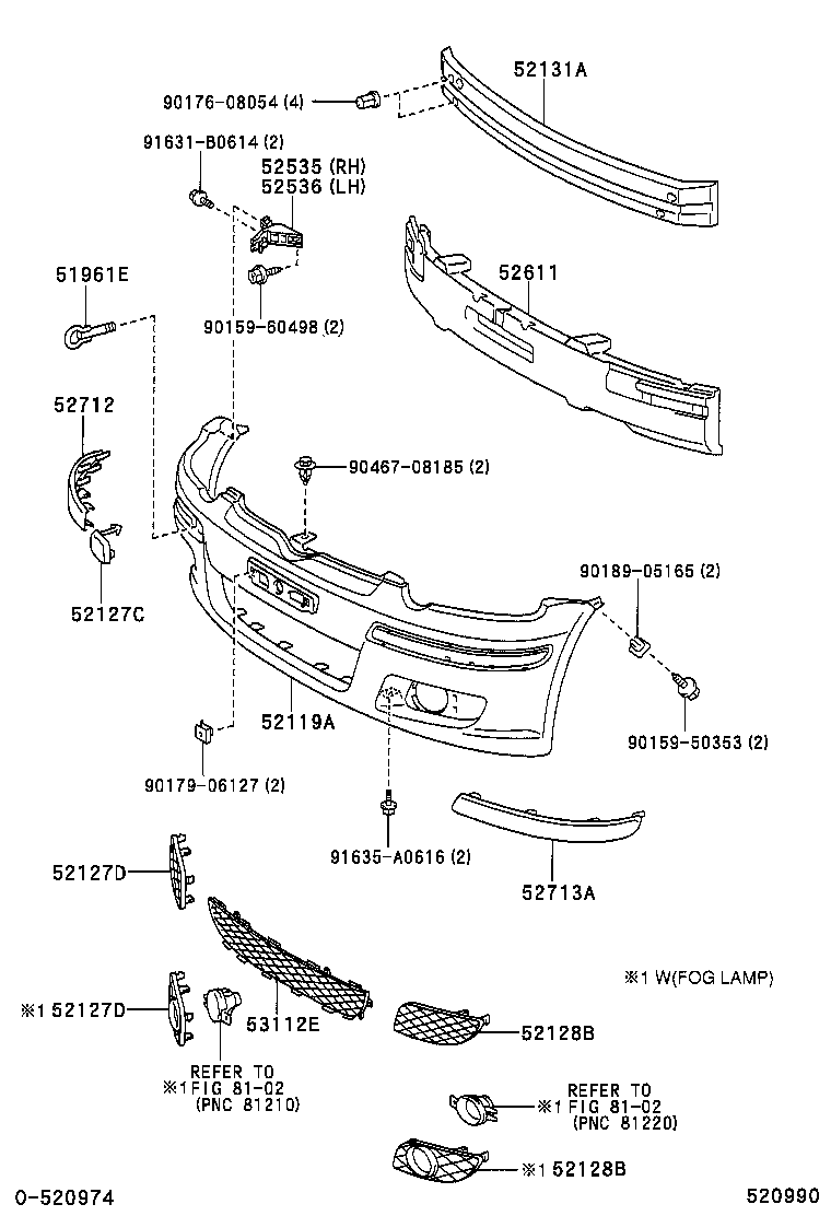  YARIS |  FRONT BUMPER BUMPER STAY