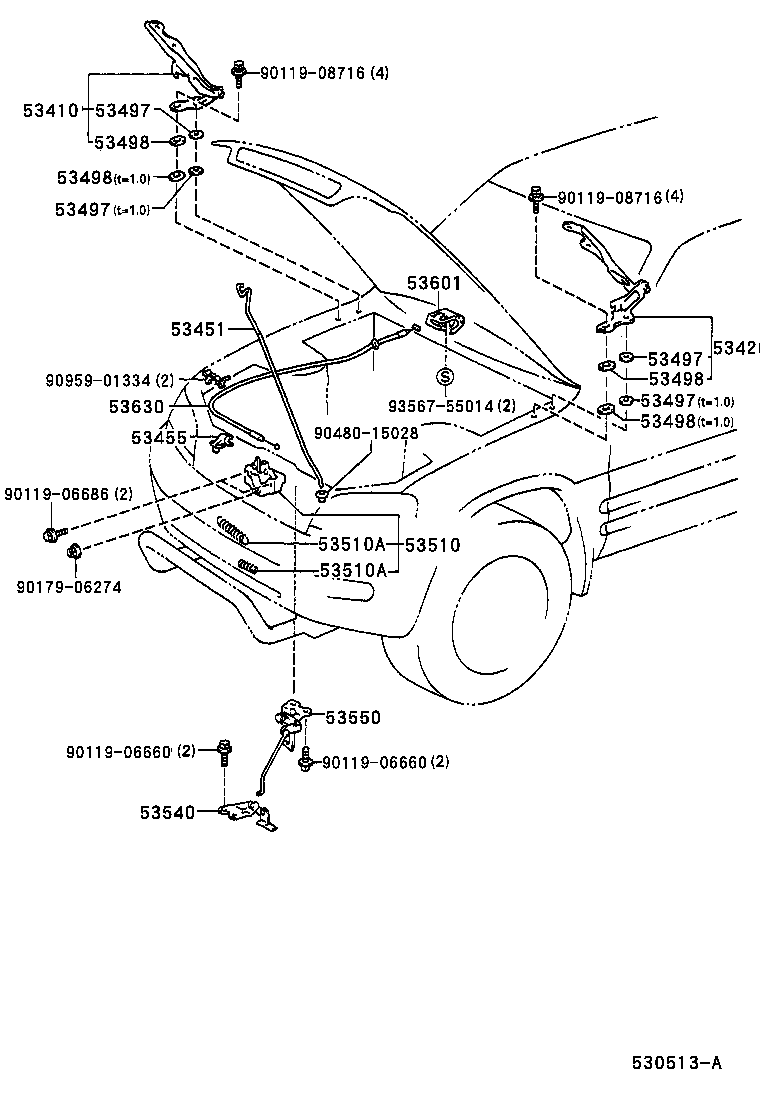  RAV4 |  HOOD LOCK HINGE