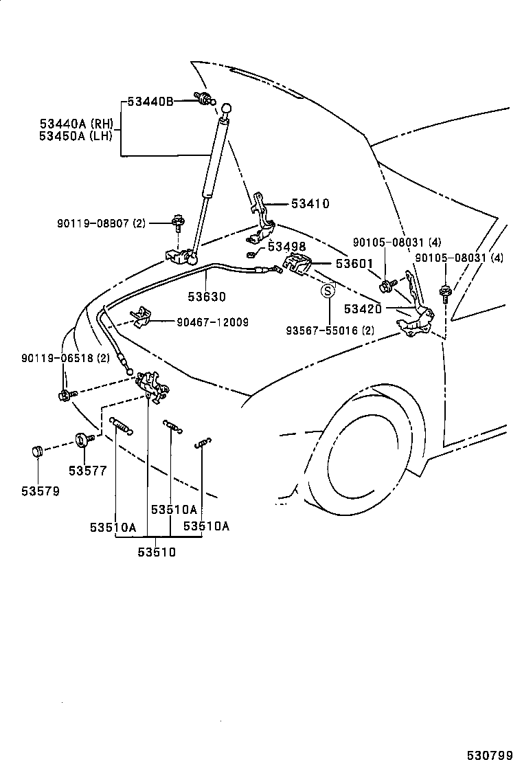  CAMRY |  HOOD LOCK HINGE