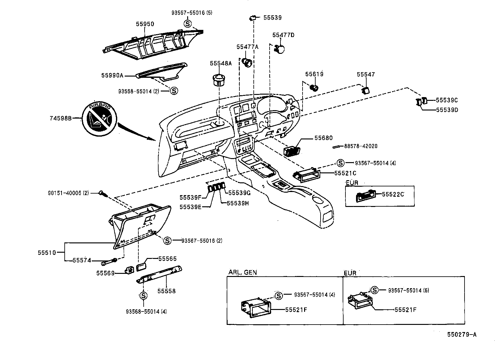  RAV4 |  INSTRUMENT PANEL GLOVE COMPARTMENT