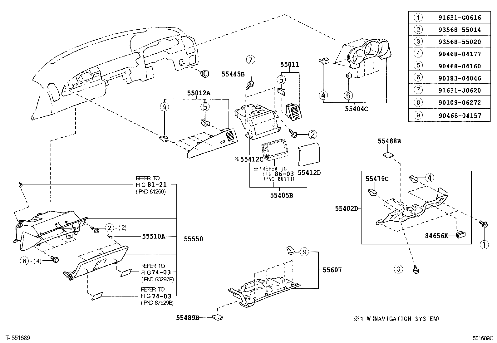  SC430 |  INSTRUMENT PANEL GLOVE COMPARTMENT