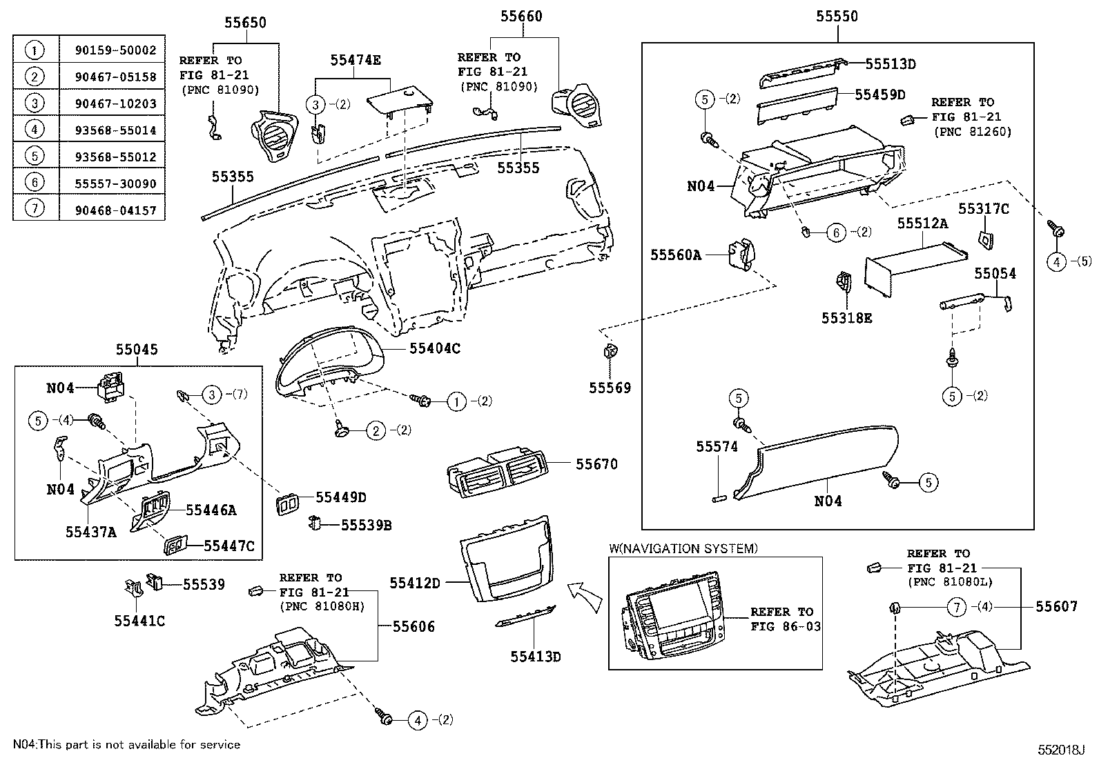  IS F |  INSTRUMENT PANEL GLOVE COMPARTMENT