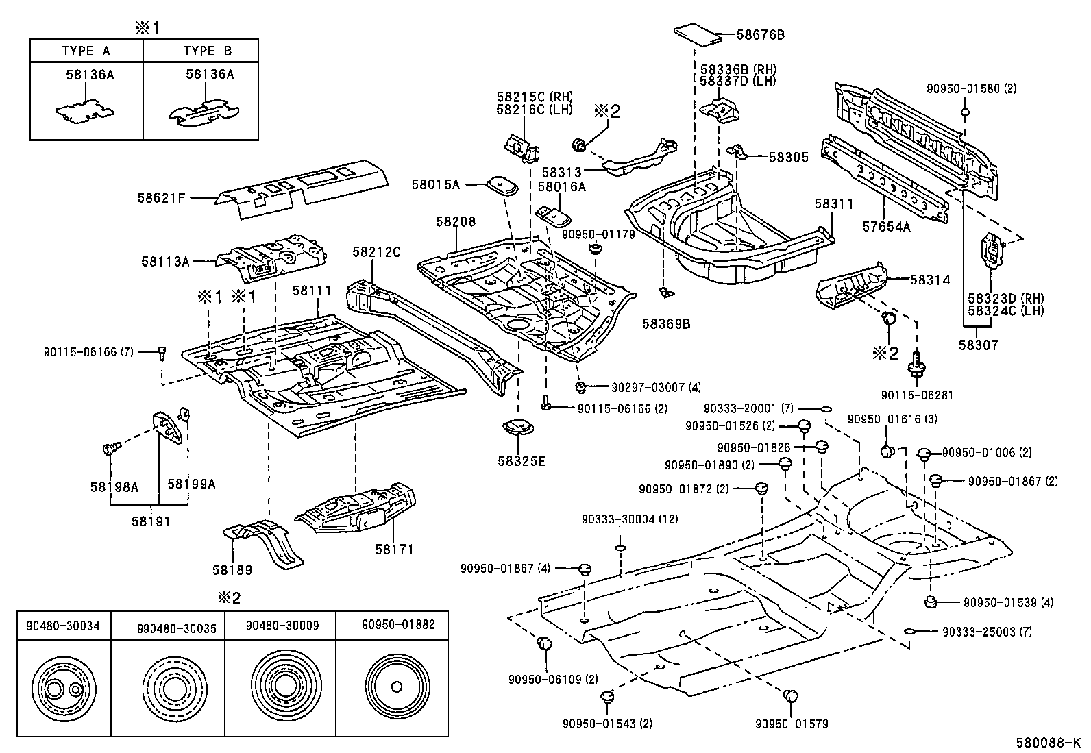  CAMRY |  FLOOR PAN LOWER BACK PANEL