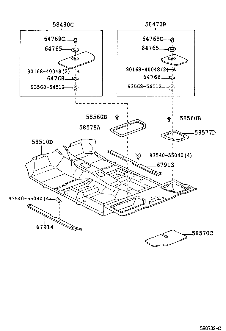  HILUX |  FLOOR MAT SILENCER PAD