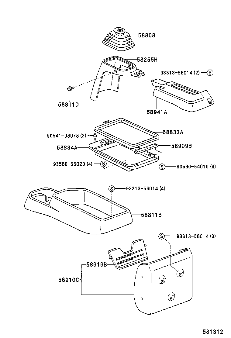  DYNA |  CONSOLE BOX BRACKET