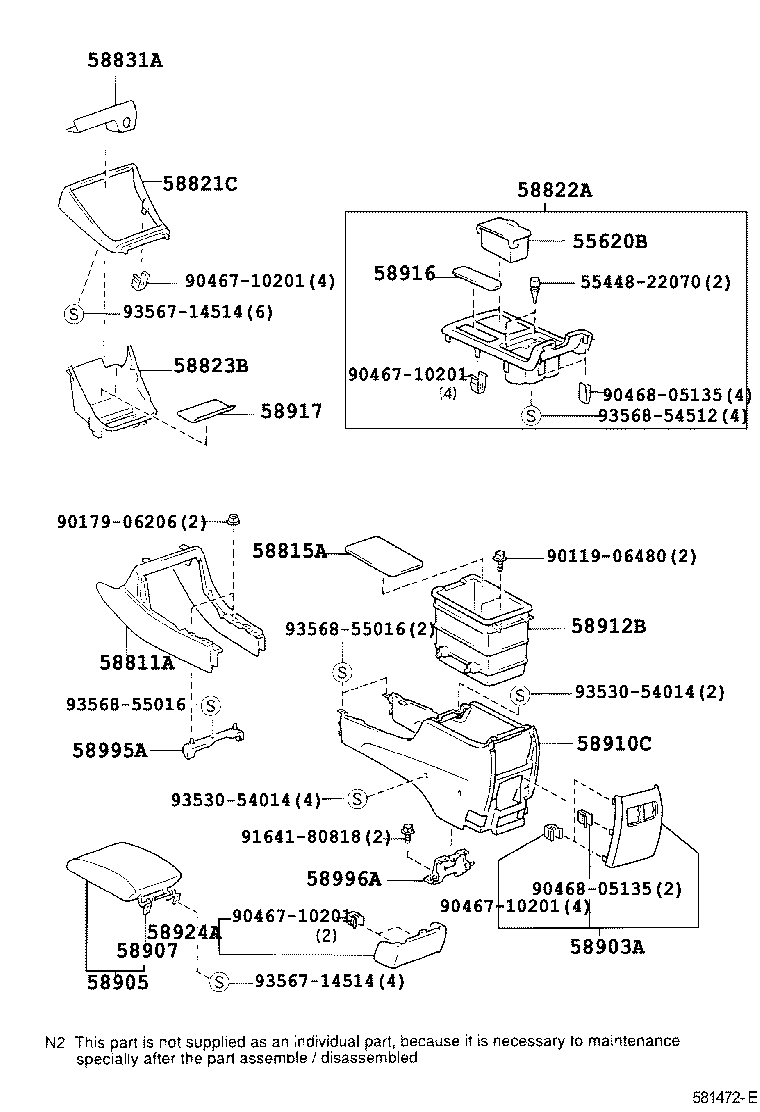  CAMRY |  CONSOLE BOX BRACKET