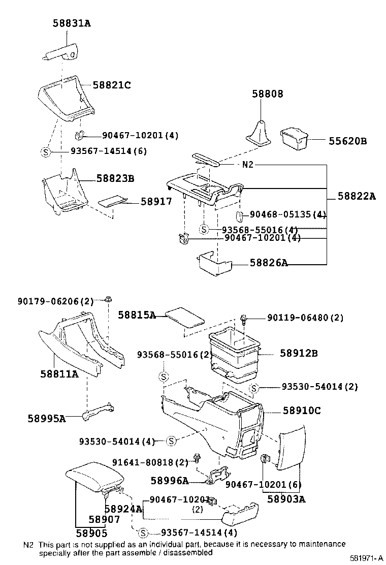  CAMRY |  CONSOLE BOX BRACKET