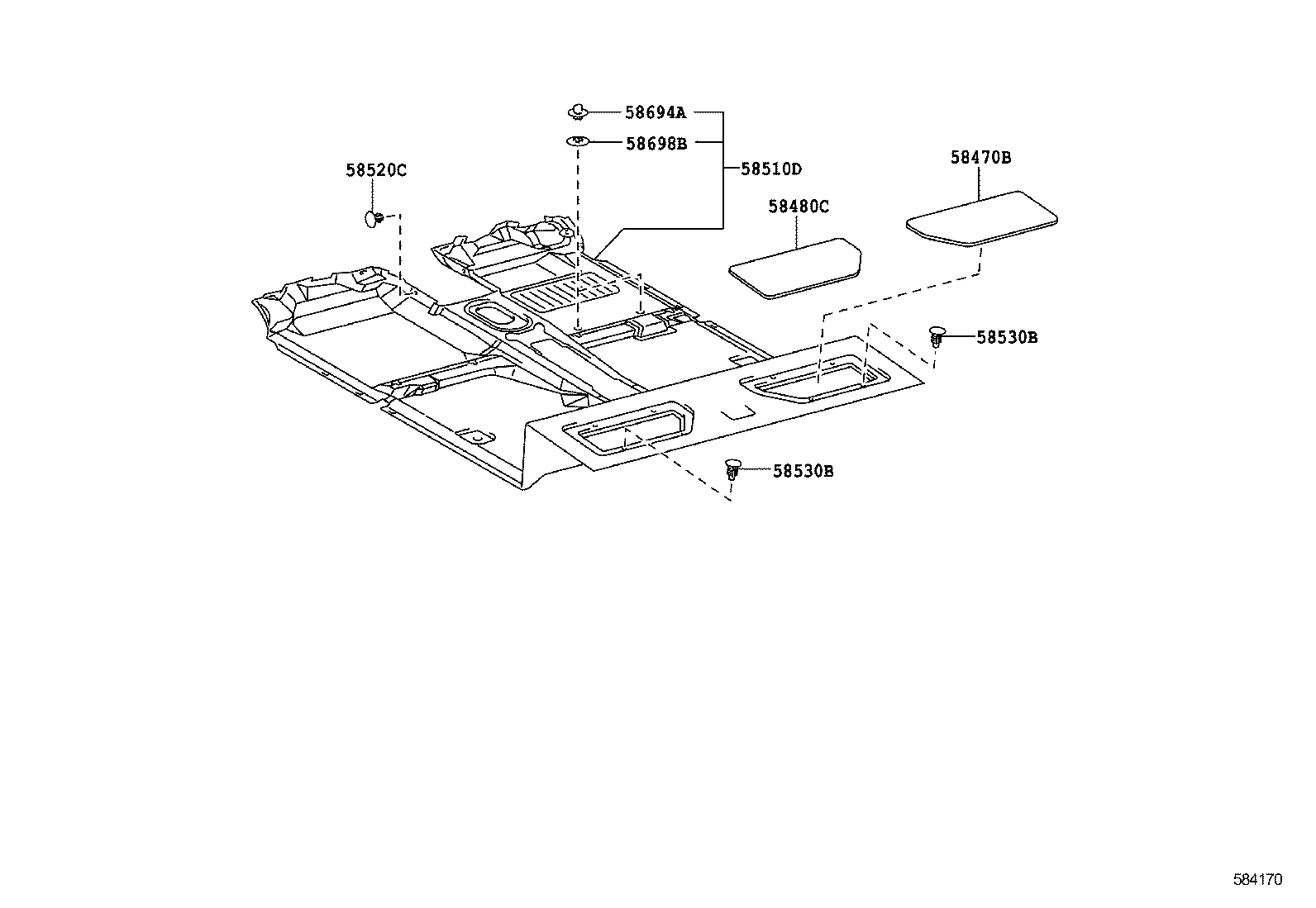  HILUX |  FLOOR MAT SILENCER PAD