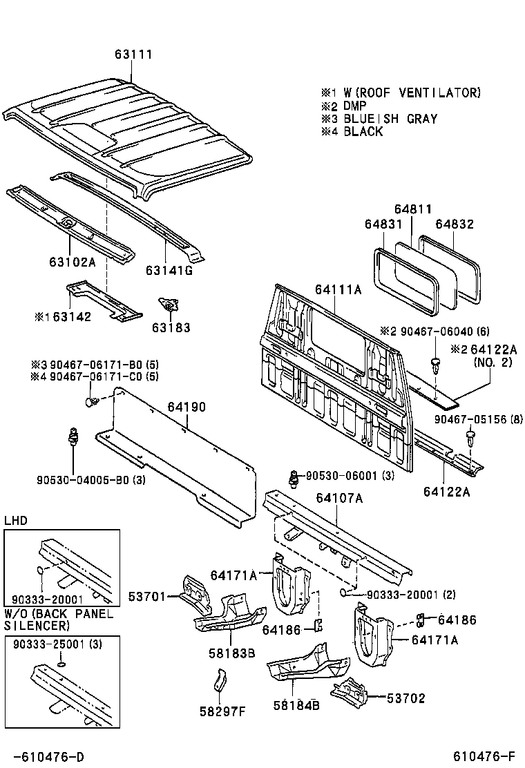  DYNA 200 |  ROOF PANEL BACK PANEL