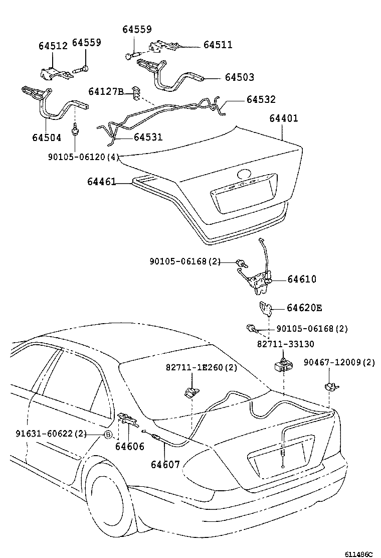  CAMRY |  LUGGAGE COMPARTMENT DOOR LOCK