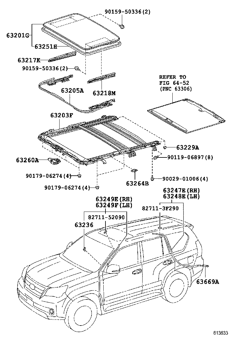  GX460 |  ROOF PANEL BACK PANEL